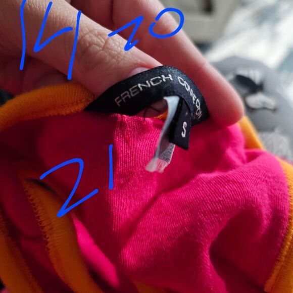 Vintage y2k French connection pink orange baby tee tank top - Picture 5 of 6